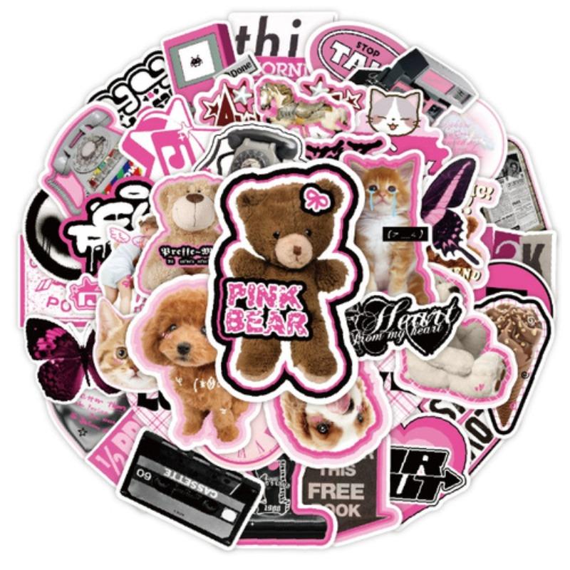Kawaii Cat Sticker Cute Girl Sticker Kawaii Cartoon Princess Girl Sticker Lovely Sticker for DIY Decorative Scrapbook Bottle Luggage