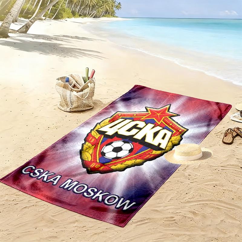 CSKA Moscow Print Beach Towel, Large Soft Quick Dry Towel for Beach Camping Swimming