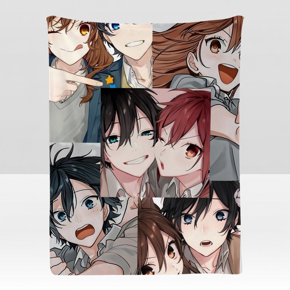 anime HHorimiya Story Throw Soft Flannel Blanket for Bed Bedroom Sofa Picnic Throw Skinfriendly Breathable Gift Cover
