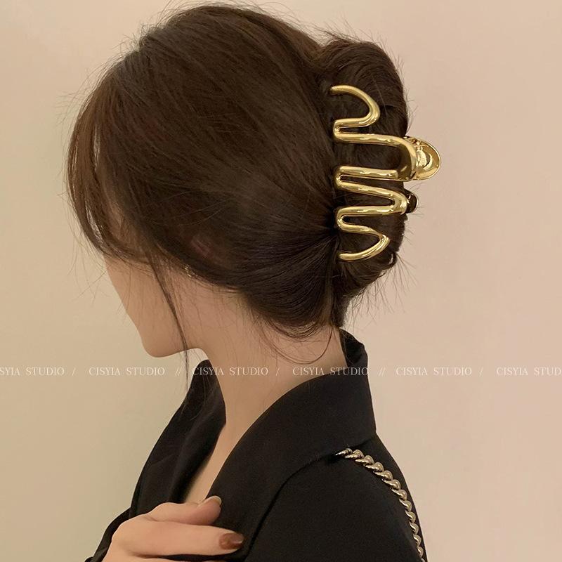 Fashion Geometric Metal Hair Claw Clips for Women Vintage Hair Clamps Crab Headband Hairpin Girls Hair Accessories Headwear