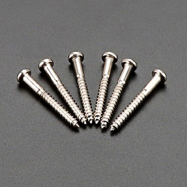 6Pcs/lot Metal Electric Guitar Accessories Screws Round Head Bridge Tail Screws