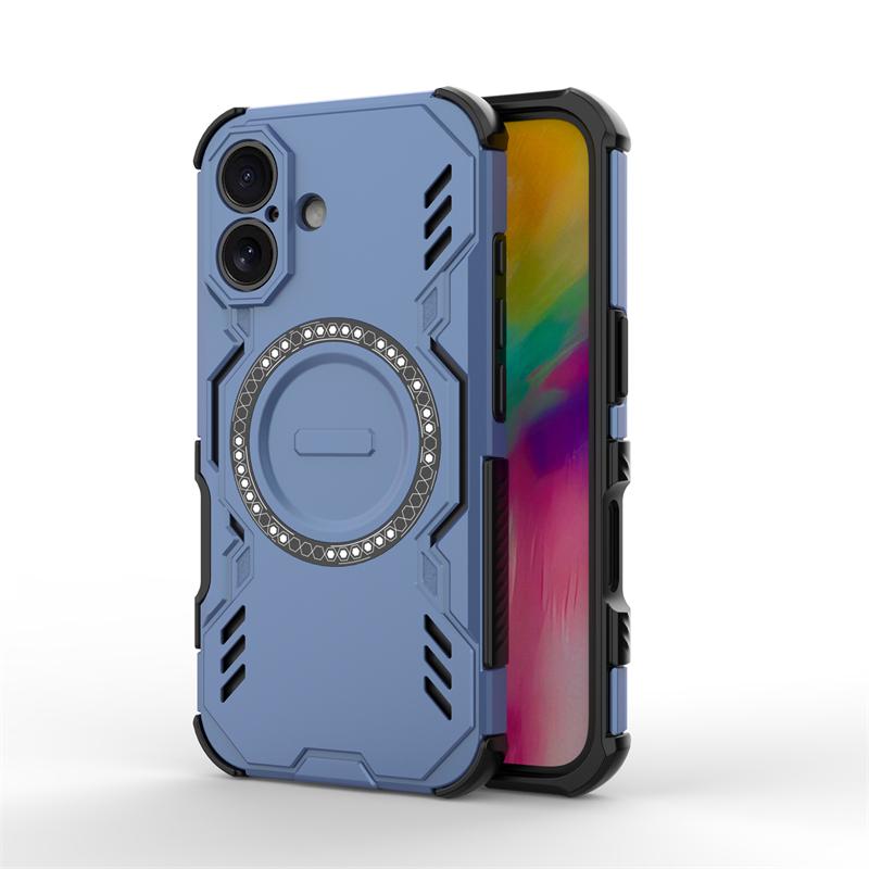Pouzdro s tvrdým pancířem pro iPhone 16 Magnetická adsorpce Bezdrátové nabíjení Kryt pro iPhone 16 15 Pro Max 16e Pouzdro pro iPhone 16e Pouzdro