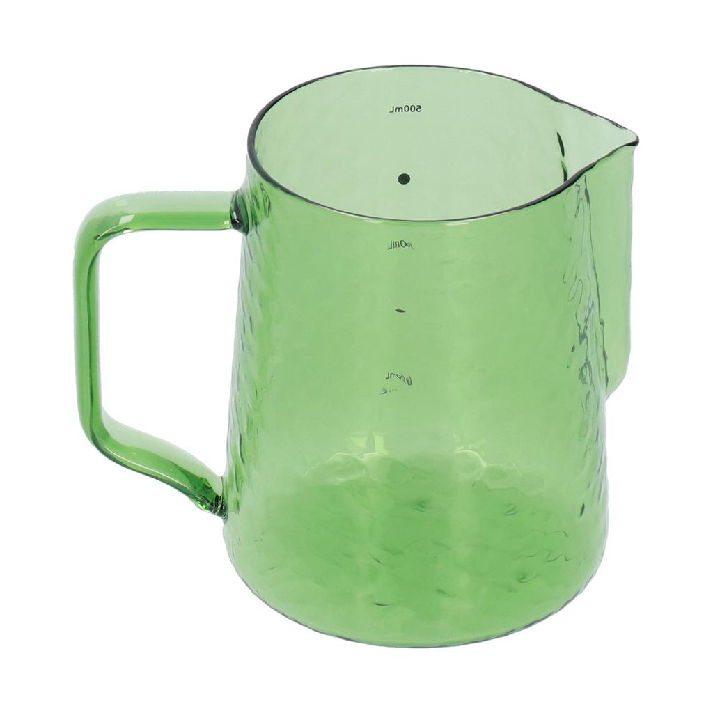 Dzbanek do spieniania mleka 500 ml Wielofunkcyjny szklany dzbanek na mleko borokrzemowe do kawy, mleka, napojów, niebieski