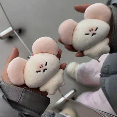 Cute Plush Cat Doll Keychain Girl Backpack Decoration Pendant Fluffy Soft Stuffed Cat Toy Bag Keyring Charm Accessories Gift