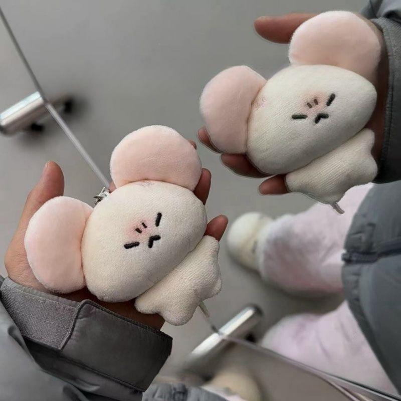 Cute Plush Cat Doll Keychain Girl Backpack Decoration Pendant Fluffy Soft Stuffed Cat Toy Bag Keyring Charm Accessories Gift