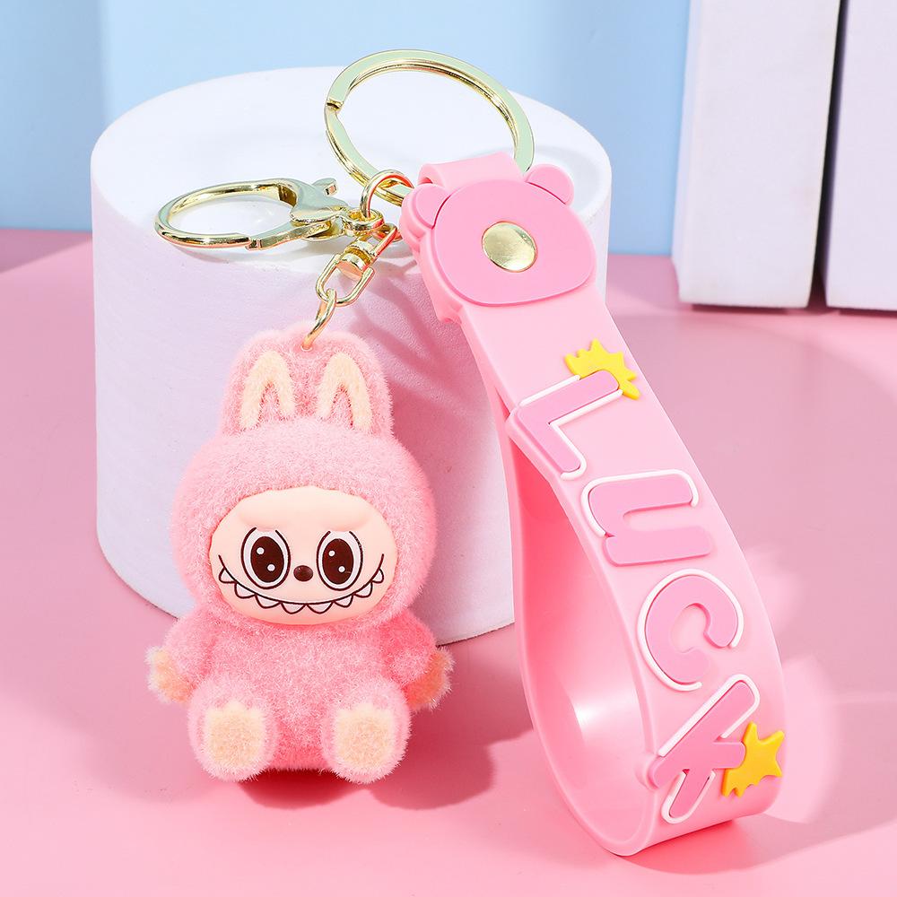 Cute Plush Labubu Keychain DIY Accessories Toy Gift 1pcs