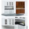 1/12 Dollhouses Kitchen Cabinet Miniature Furniture with Sink Craft Project Model Kitchen Room Scene Decorative Accessory