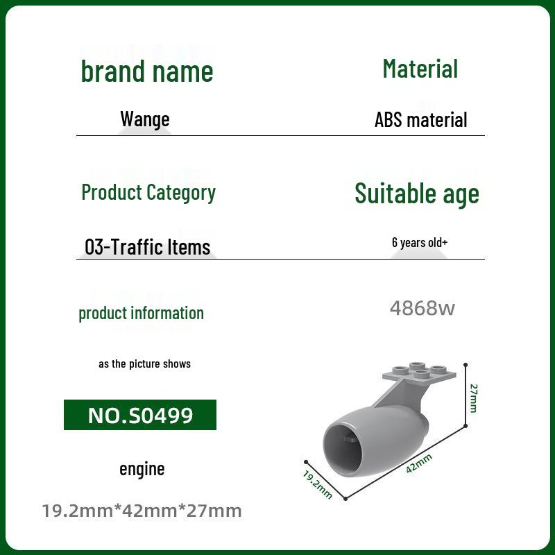 

Wange Small Particle Building Blocks 4868W - Compatible Educational Engine Assembly Toy Set 0.1kg (~19 pieces)