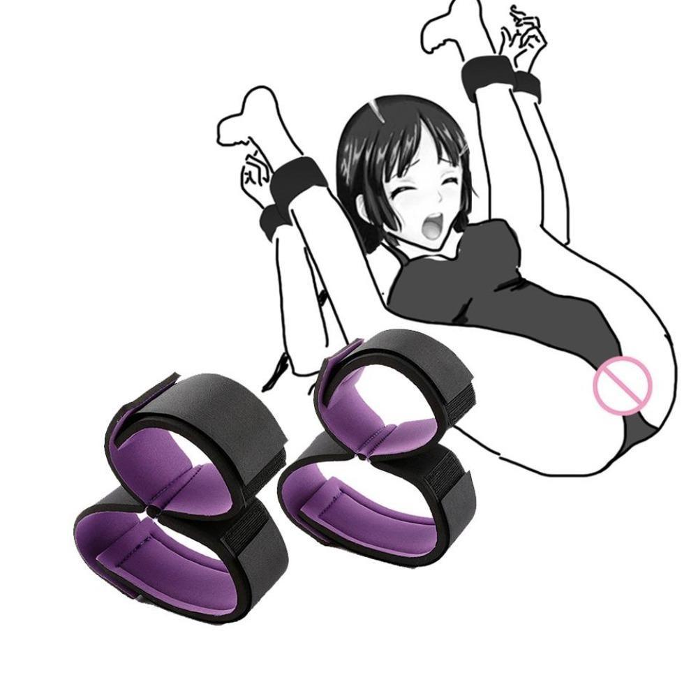 Kit Bondage BDSM per Coppie Donna Manette Sexy Cavigliere Braccia Gambe Restrizioni Accessori Erotici Giocattoli Sessuali per Giochi Adulti