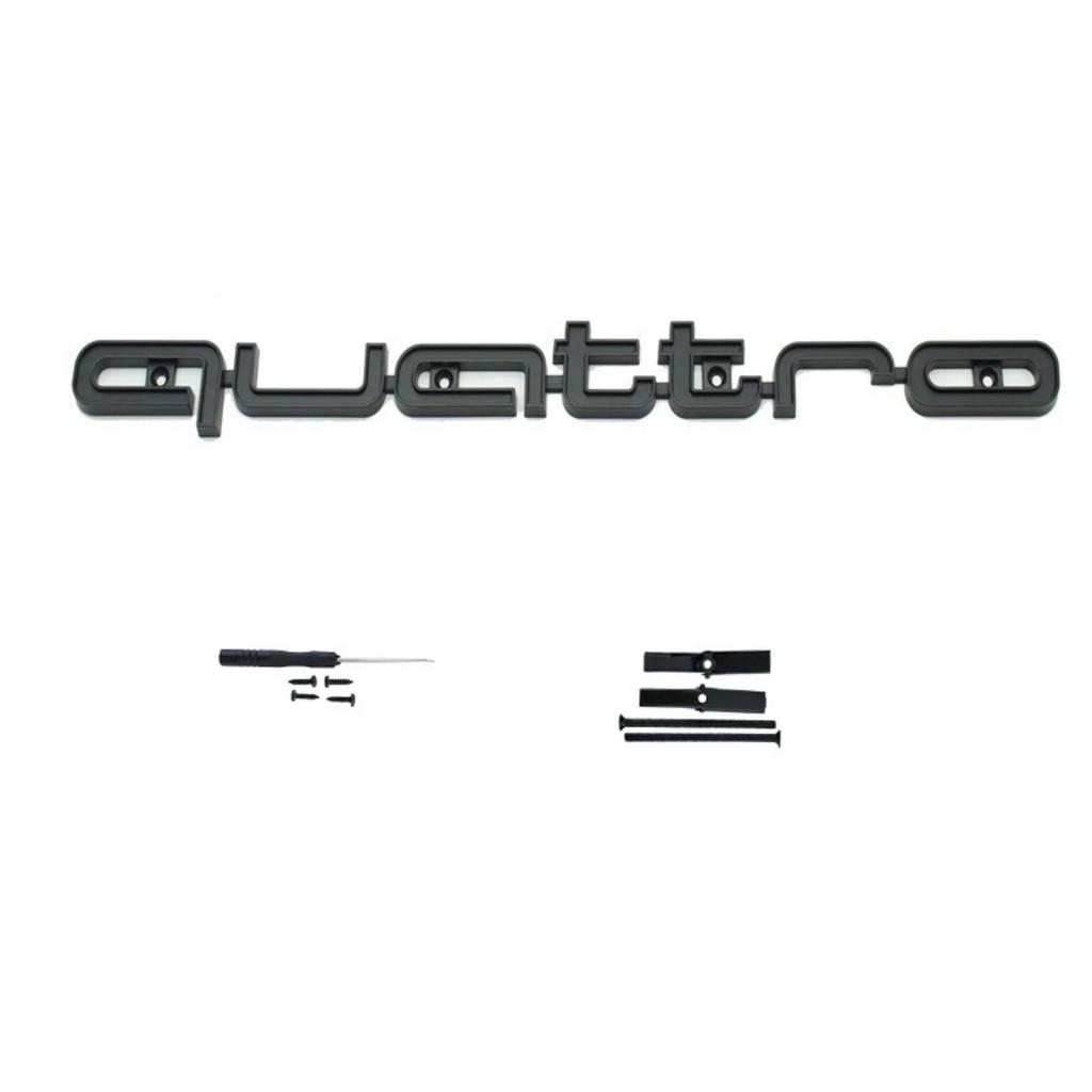 1Pc Quattro Emblem 3D ABS Car Front Grille Emblem For A3 A4 A5 A6 A6L A7 A8 Q3 Q5 Q7 S3 S4 S5 RS3 RS4 RS6 Badge Accessories