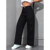 Jeans Women Vintage Wide Leg Pants Denims High Waist Washed Distressed Basics Straight Trousers Streetwear Floor Length