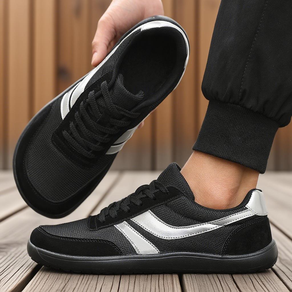 Men's and women's wide toe sports shoes, mesh breathable walking shoes skateboards high-quality classic striped casual shoes