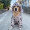 Large Breed Waterproof Reflective Dog Raincoat - Breathable 4-Legged Poncho.