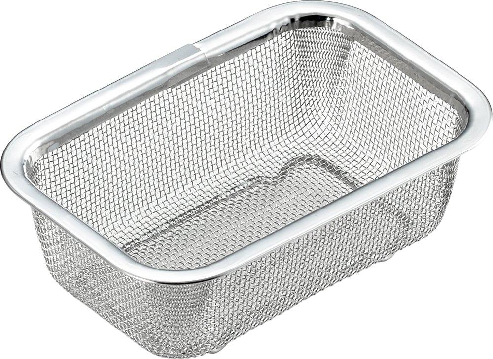 

Yoshikawa Made in Stainless Square Length x Width x Height Small Colander, Japan, Steel, Drainer, Type, Vegetables, 14.6 9.7 5.1cm,