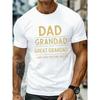 European Size Family Generation, Father, Grandfather, Great Grandfather, Men's Casual Crew Neck Short Sleeve T-Shirt, Summer, Plus Size