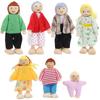 Dollhouse Little People Wooden Family Dollhouse Dollhouse Mini People Dollhouse Dolls for Pretend Figure Dollhouse Toys People, Set, Dolls, Figures,