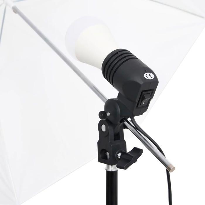 VidaXL Photo Studio Kit with Lighting and Backdrop Photography Light Background System Backdrop Support Kit 3094652