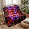 AC Milan Theme Blanket Soft Flannel Blanket Plush Throw Blanket Cozy Sofa Bed Blanket for Home Decor