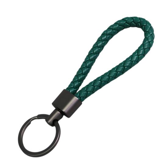 Schlüsselanhänger Lanyard Geflochtenes Seil Kunstleder Angenehmer Griff Schlüsselanhänger Aufhängeseil mit Zinklegierung Schnalle Schlüsselring