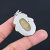 Natural Golden Rutile Gemstone Jewelry 925 Sterling Silver Pendant For Women