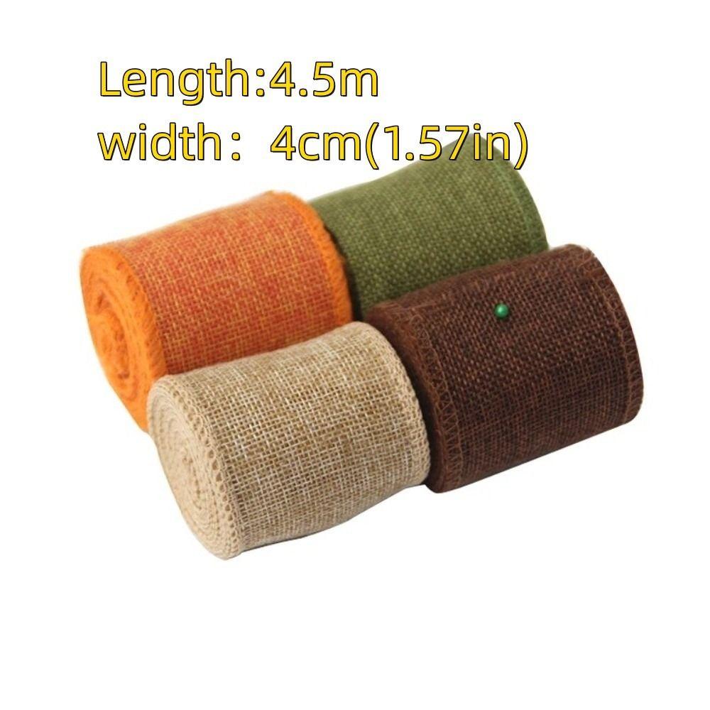 4.5M/Roll Crafts Ribbon Bows DIY Fabric Ribbon Vintage Gifts Packaging Material