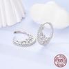Vintage Filigree Scroll Hoop Earrings 925 Sterling Silver Pave CZ Elegant Hypoallergenic Jewelry Gift for Women