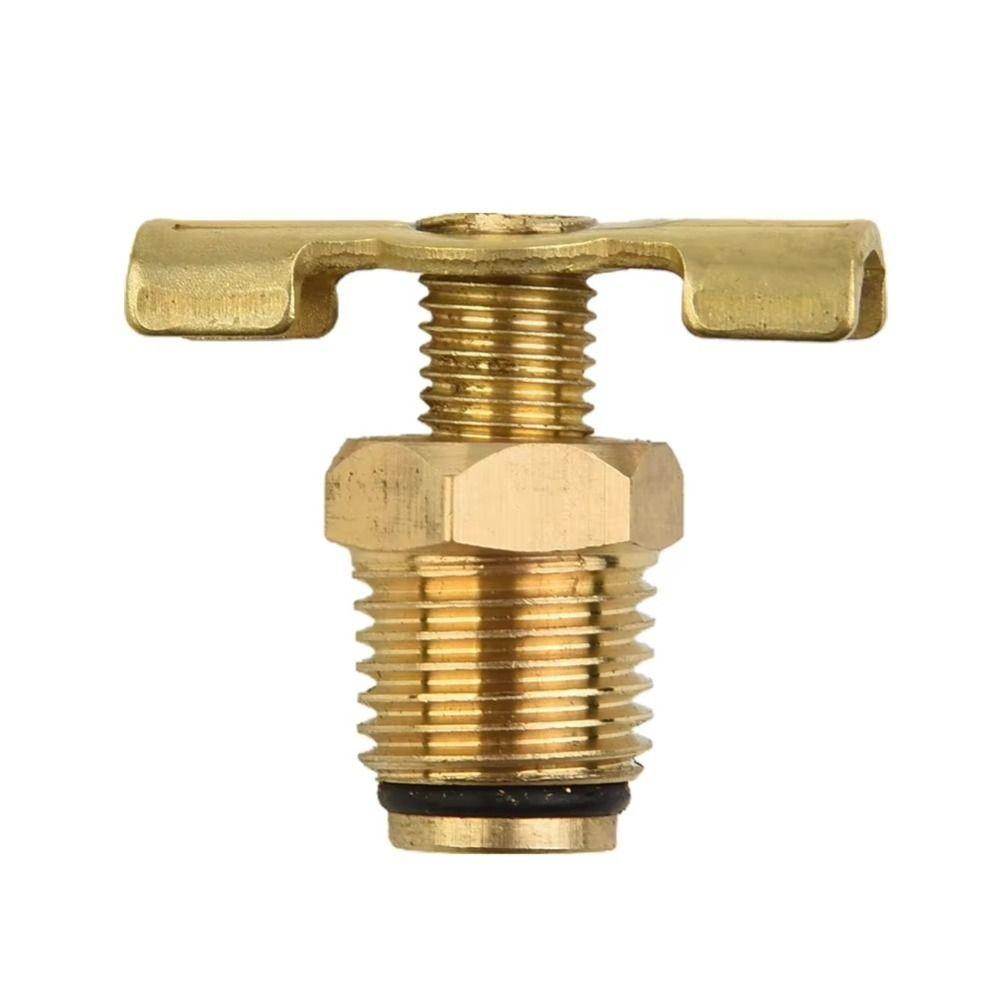 Brass Air Compressor Drain Valve 1/4 BSP Thread Drain Plug Valve for Condensate Blowdown Drainage