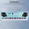 Btuty 61-Key Electronic Keyboard Piano 16 Tones 10 Rhythms 8 Percussions 6 Demo Songs Dual Speakers Recording and Chord Functions for Beginners