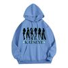 Unisex Lightweight Long-Sleeve Printed Hooded Pullover Sweatshirt