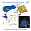 DC 5V Rotating Music Box Ballet Girl Welding Practice Flow Light Pendant DIY Electronic Kit Welding Practice Parts Micro USB