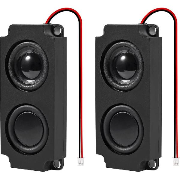 4Pcs 5W 8 Ohm Speaker Double Cavity 5 Watt Mini Speaker Full-Range Advertising Machine Loudspeaker 3.3V 5V with JST-PH2.5mm 2 Pin Interface for 2pcs speaker