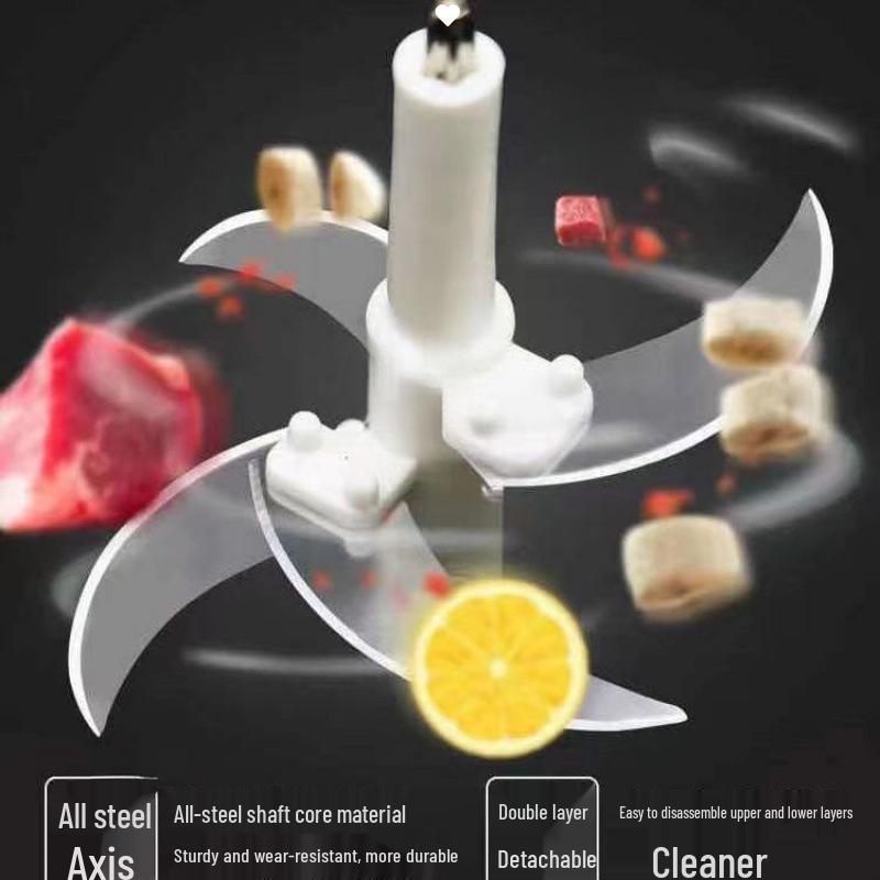 Elektrisk matberedare med knivhållare, köttkvarn och hacktillbehör