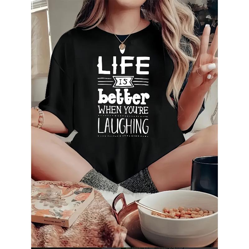 

European sizes Women s Short Sleeve Crew Neck T-Shirt - Summer & Spring Casual Blouse with Short Sleeve Crew Neck, Machine Washable Opaque Top 4XL