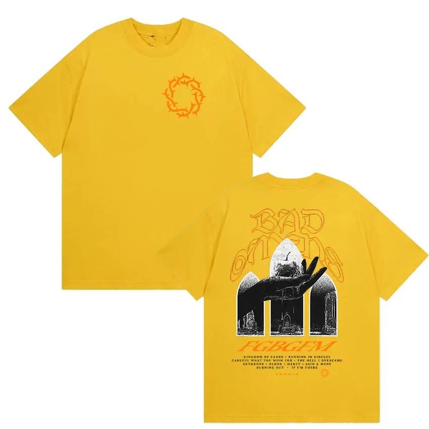 Rock Band Bad Omens Tour 2026 Graphic T Shirt Men Women Vintage High Quality Fashion T-shirts Tops Cotton Oversized T-shirt