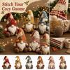 Patchwork Gnome Sewing Kit with Fabric Materials for DIY Home Decor