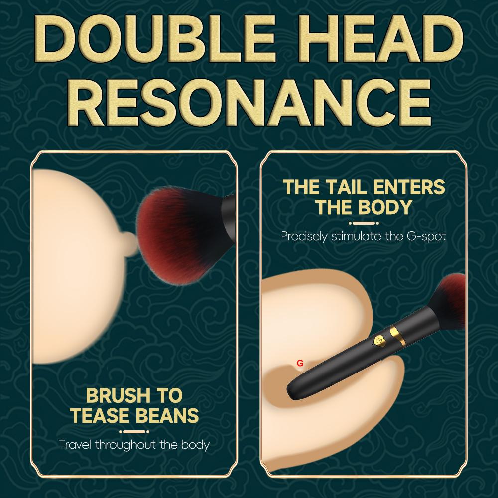 Vibrating Makeup Brush Massager Strong Shock Female Orgasm Clitoral Stimulator 7 Speed AV Wand Vibrator Adult Sex Toys for Women