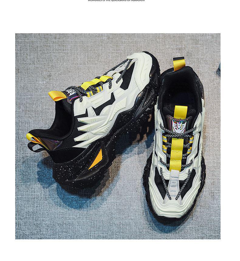 Men's 2025 New Autumn Breathable Running Shoes - Stylish Black Sports Casual with Height Increase