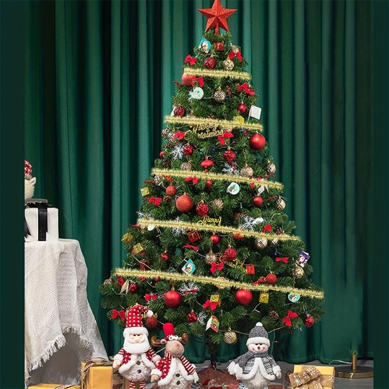 Wire Garlands Tinsel Ribbon Hangings Rattans Tree Ornament Wedding Party Colorful Ribbon for DIYs Craft Bows Gift Wrapping