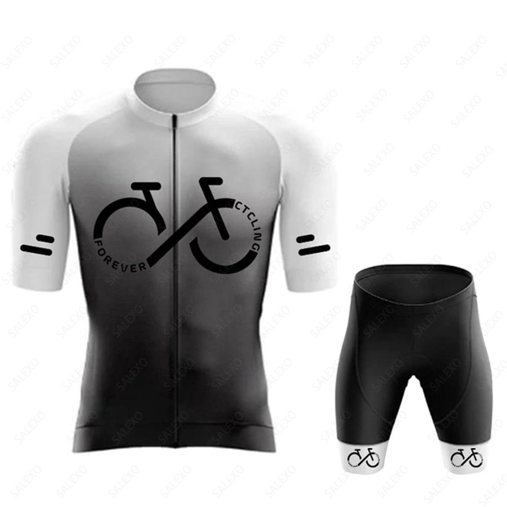 2026 Gradient Cycling Jersey Sets  Men's Summer Road Tops Bottom Suit MTB Clothing Team Mountain Bike Jersey Bib Shorts Suit