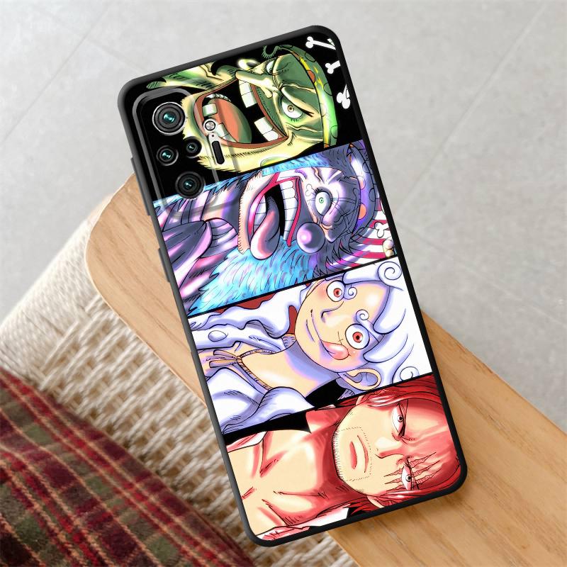 Black Soft Phone Cover Case for Xiaomi Redmi Note 9S 13 14 Pro Plus 7 8 11s 12s 10S 9 10 11 12 Pro One Piece Nami Luffy