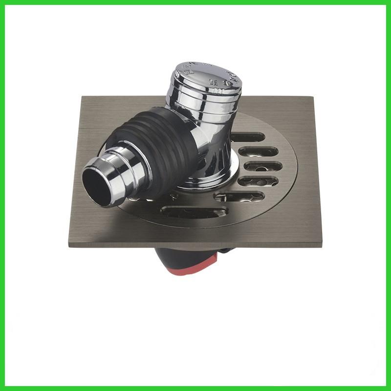 

Copper Floor Drain Anti Odor Ultra-thin Sewer Anti Blockage Shower Room Washing Machine Sewer Pipe Joint Tee
