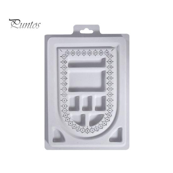 Non-slip Beading Board Bead Design DIY Jewelry Making Tray Flocked Organizer Tool for Necklace And Bracelet Beads Sorting Stringing Multi-groove