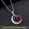 Twelve Constellations Pendant Necklace - Unisex Trendy Retro Earthy Cool Hip Hop Fashion Gift
