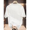 European Size Men'S Oversized Short-Sleeve T-Shirt with a Trendy Print, Perfect for Casual Wear in Spring And Summer