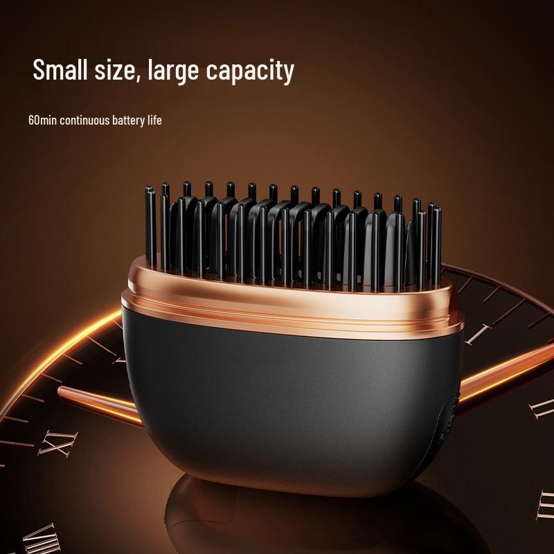 Wireless Mini Straightening & Curl Comb - No Damage, Negative Ion