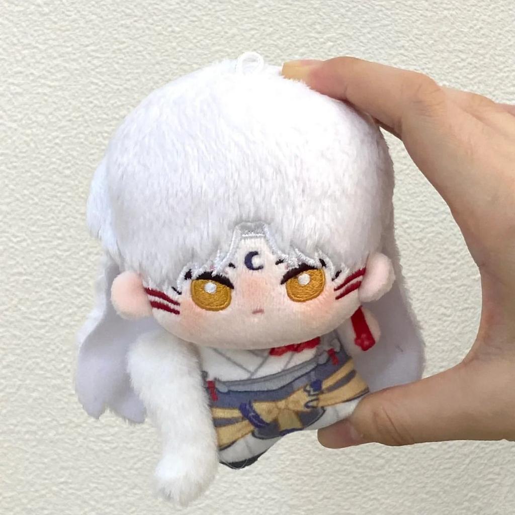 Anime Inuyasha Figure 10Cm Cute Plush Doll Sesshomaru Cotton Doll Plush Keychain Pendant Collection Toys Birthday Xmas Gifts