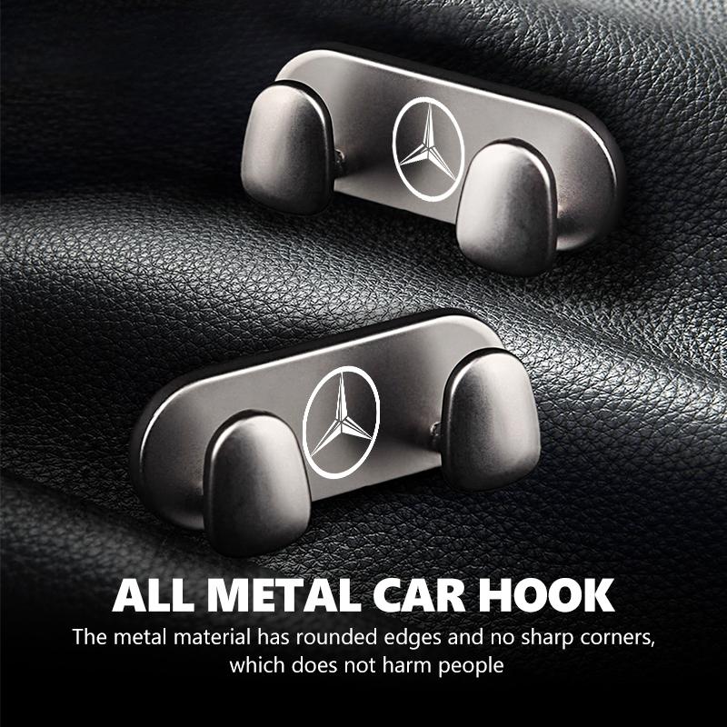 For Benz Zinc Alloy Car Hook Indoor Wall Hanger Sticker Hook Storage Accessories CITAN VITO SPRINTER CLS SLK Sport ML C200 C260