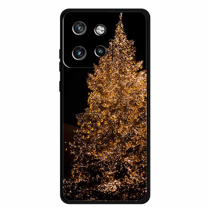 Christmas Cover For Motorola Moto G75 5G Black Silicone Cases TPU Santa Claus Christmas Tree Cover Deer For Moto G75 5G TPU case