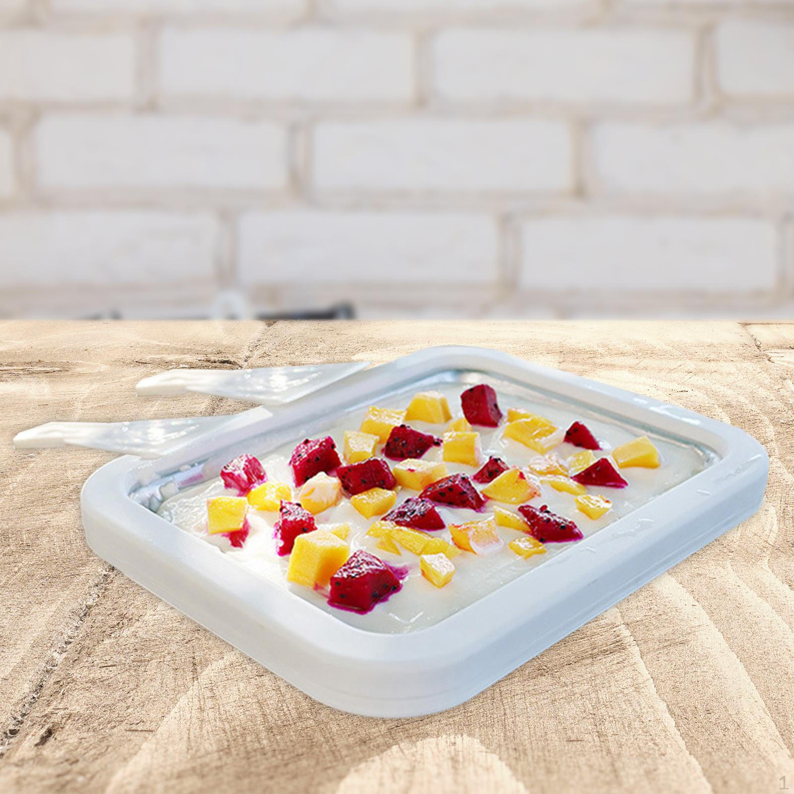Ice Cream Maker Pan, Versatile Portable Cold Sweet Fried Food Plate, Frozen Yogurt Tray for