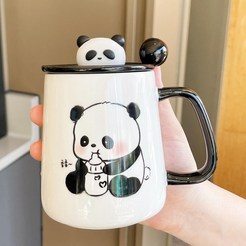 Souvenir Graduation Gift Gift Practical Cup New Style Cute Panda Ceramic Mug Couple Water Cup Teacher